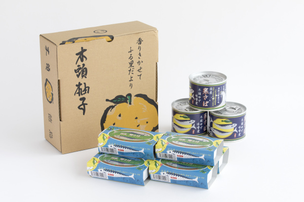 木頭ゆず寒さば缶