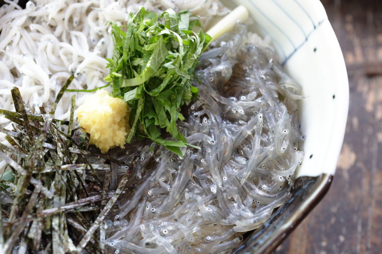しらすやの生しらすと釜揚げしらすの二色丼