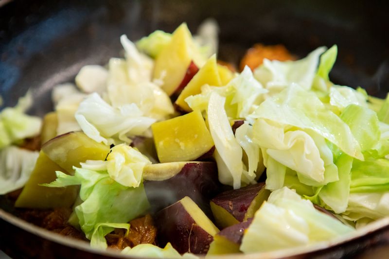 冬野菜のサブジの作り方３