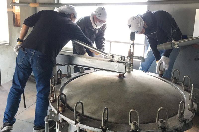 萬年屋の味噌玉製法　工程１